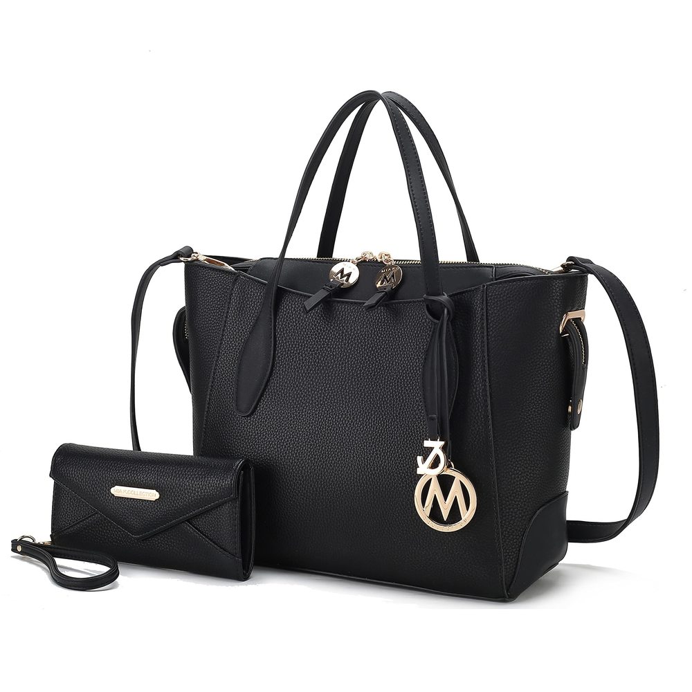 Tote Bag With Wristlet Wallet, Vegan Leather Top-Handle Shoulder o_o